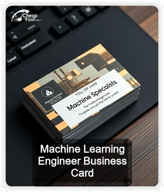 Machine Learning Engineer business card design sample