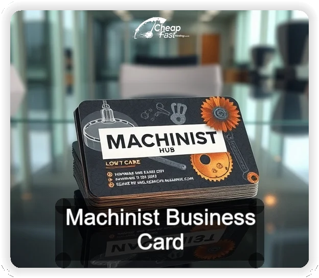 Machinist business card design sample