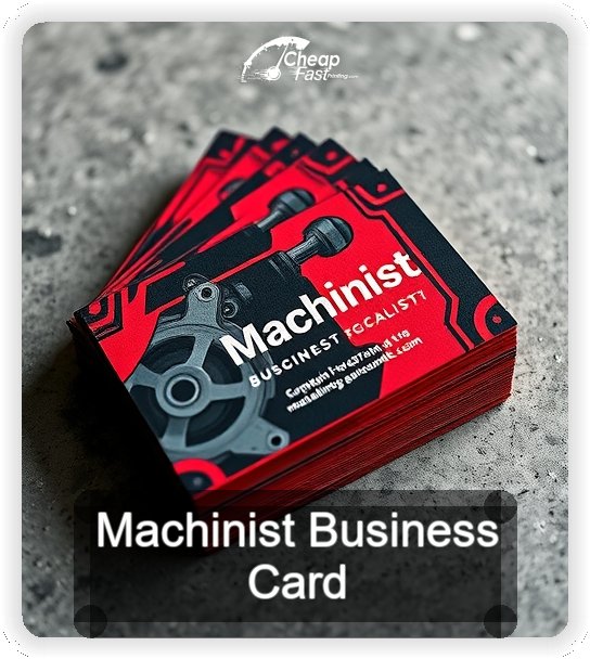 Machinist business card design sample