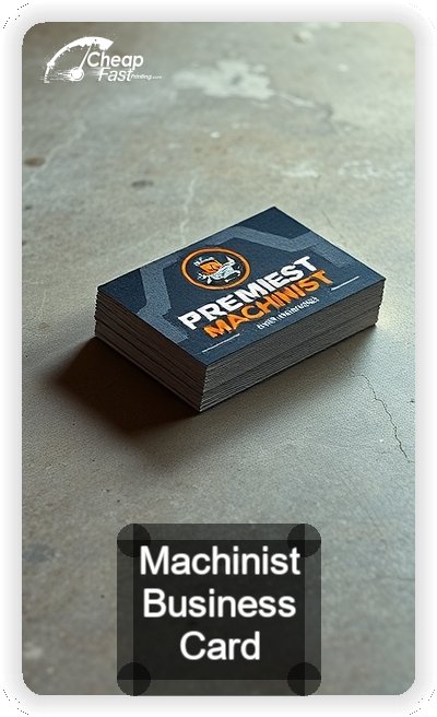 Machinist business card design sample