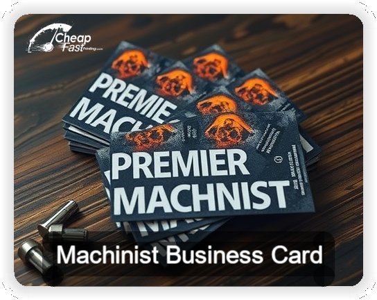 Machinist business card design sample
