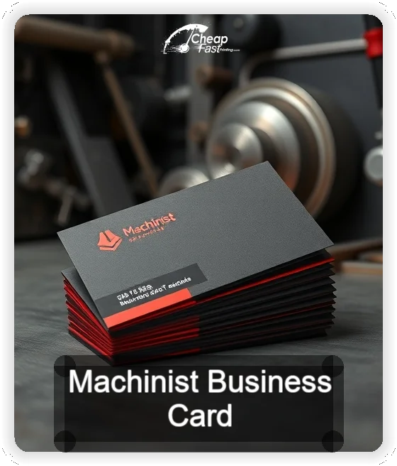 Machinist business card design sample