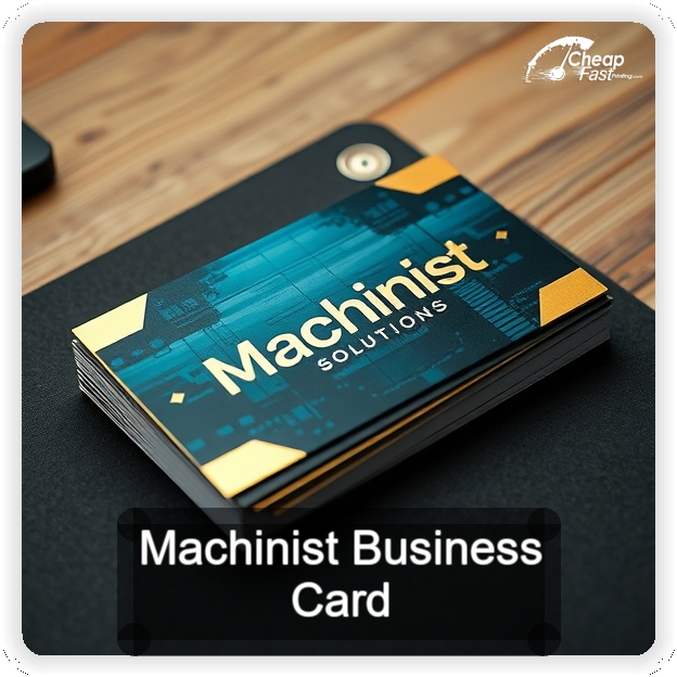 Machinist business card design sample