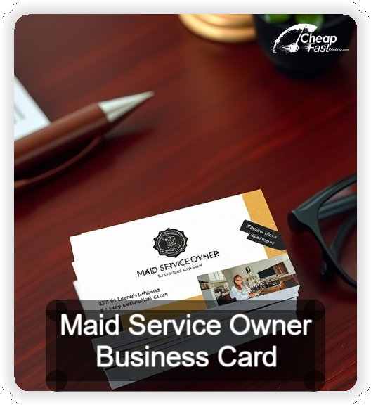 Maid Service Owner business card design sample