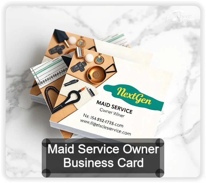 Maid Service Owner business card design sample