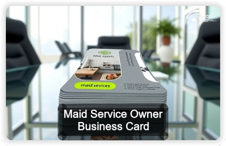 Maid Service Owner business card design sample