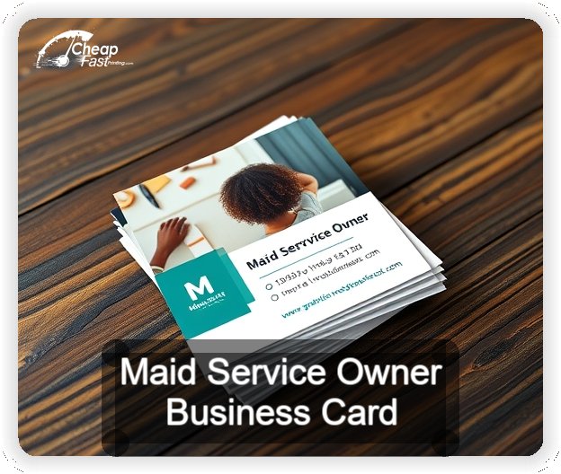 Maid Service Owner business card design sample