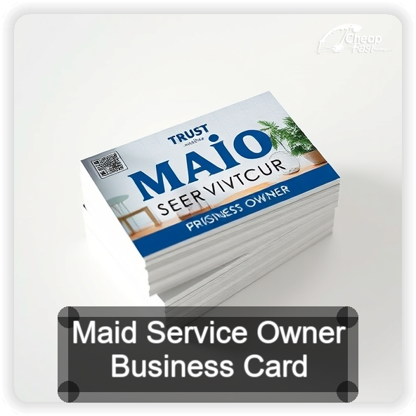 Maid Service Owner business card design sample
