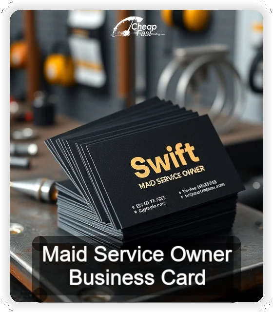 Maid Service Owner business card design sample