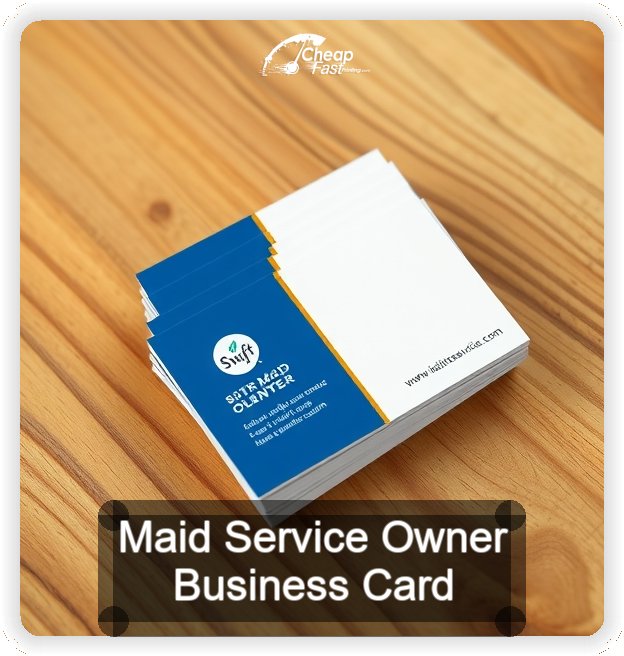 Maid Service Owner business card design sample