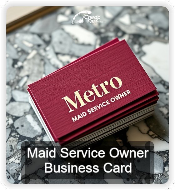 Maid Service Owner business card design sample
