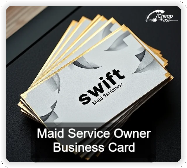 Maid Service Owner business card design sample