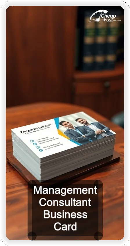 Management Consultant business card design sample