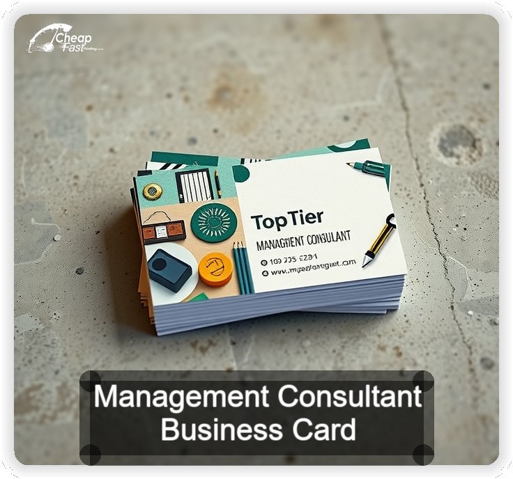 Management Consultant business card design sample
