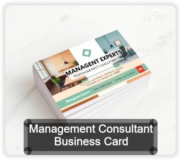 Management Consultant business card design sample