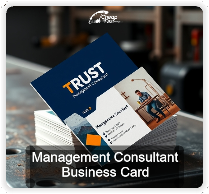 Management Consultant business card design sample