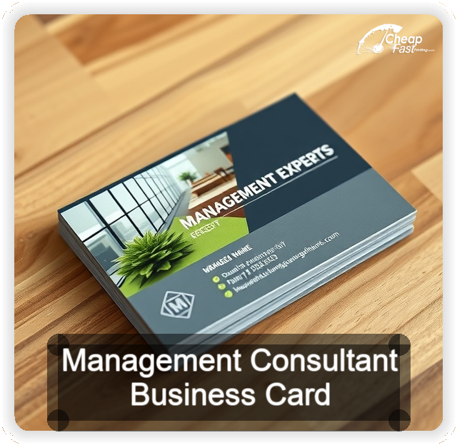 Management Consultant business card design sample