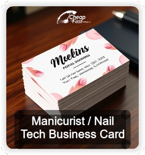 Manicurist Nail Tech business card design sample