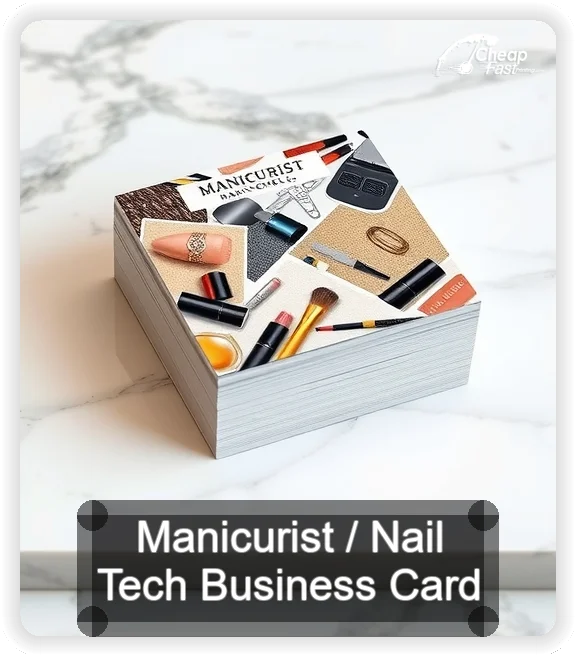 Manicurist Nail Tech business card design sample