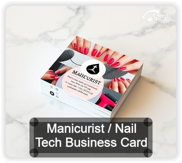 Manicurist Nail Tech business card design sample