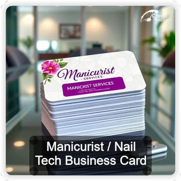 Manicurist Nail Tech business card design sample