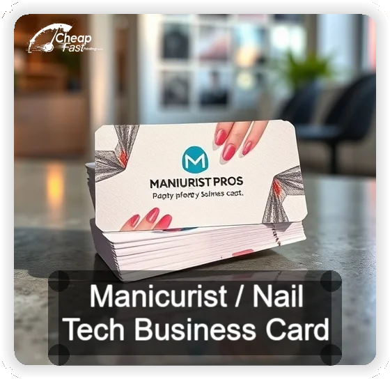 Manicurist Nail Tech business card design sample