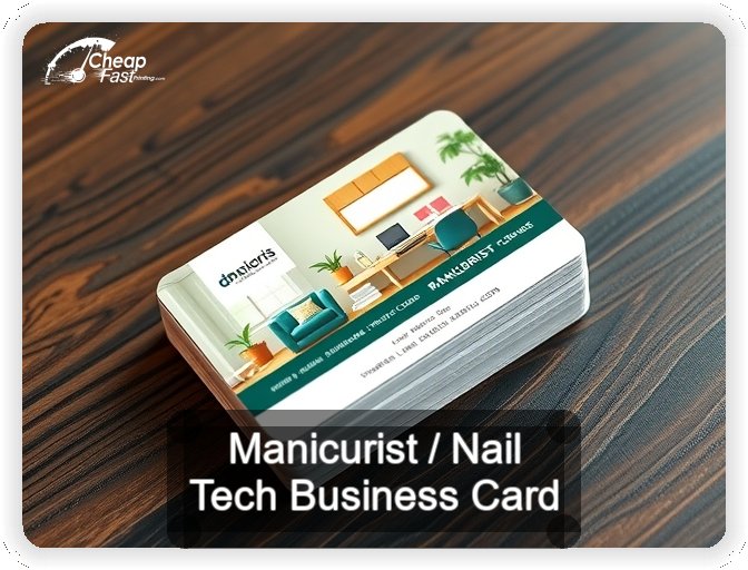 Manicurist Nail Tech business card design sample