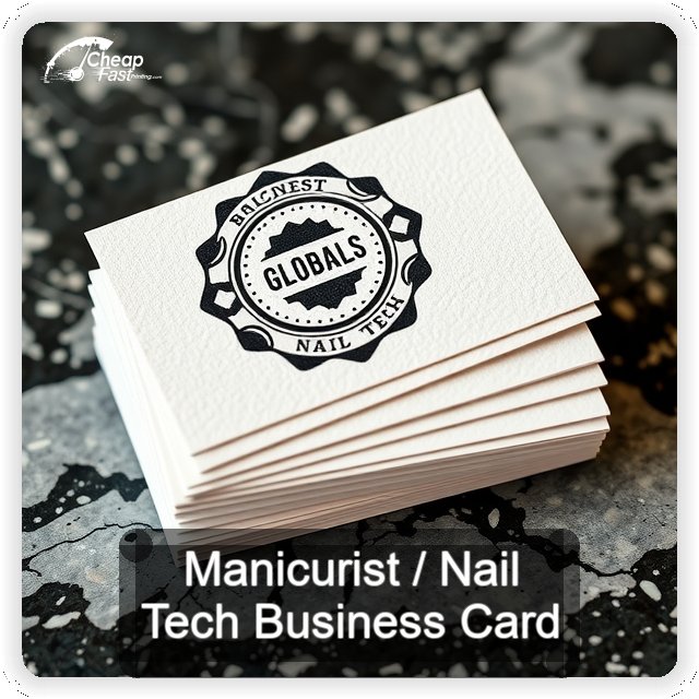 Manicurist Nail Tech business card design sample