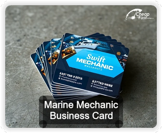 Marine Mechanic business card design sample