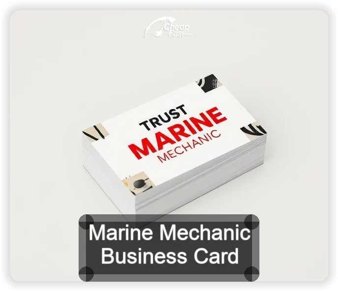 Marine Mechanic business card design sample