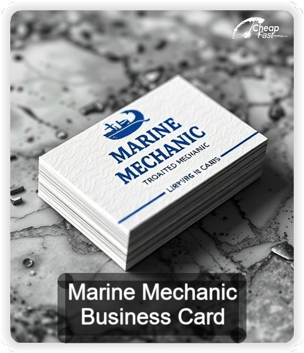 Marine Mechanic business card design sample