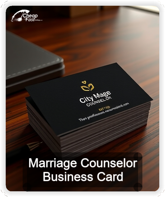 Marriage Counselor business card design sample