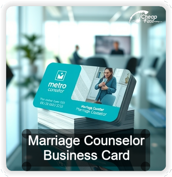 Marriage Counselor business card design sample