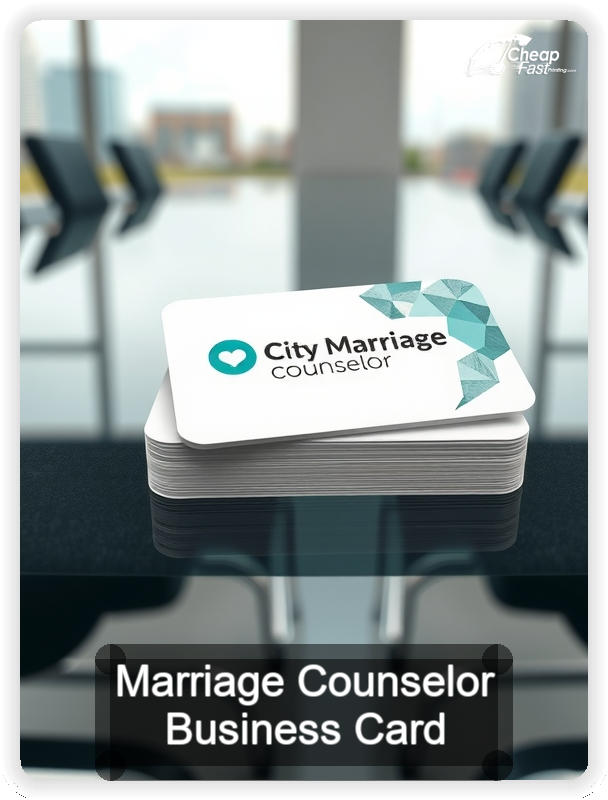 Marriage Counselor business card design sample