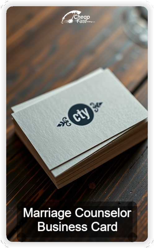 Marriage Counselor business card design sample