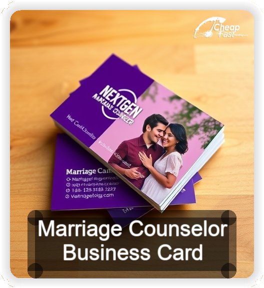 Marriage Counselor business card design sample