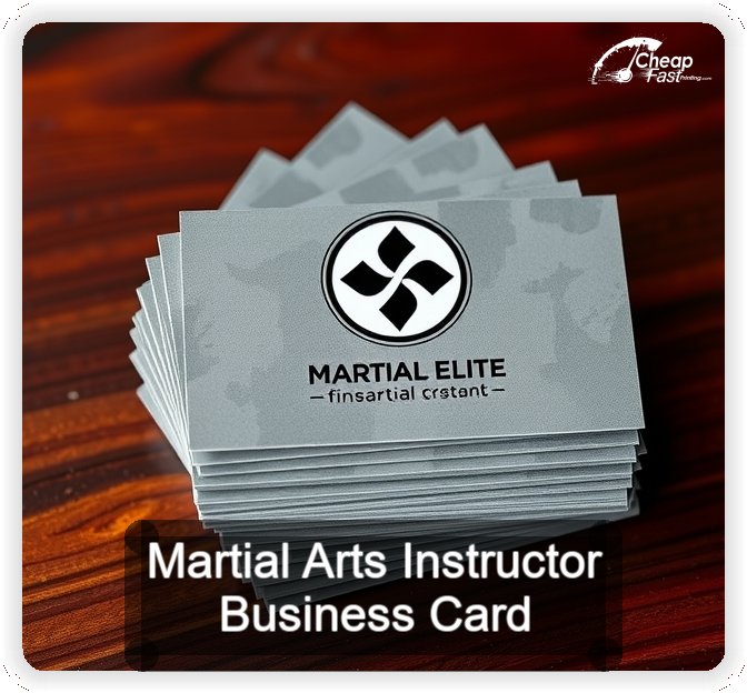 Martial Arts Instructor business card design sample