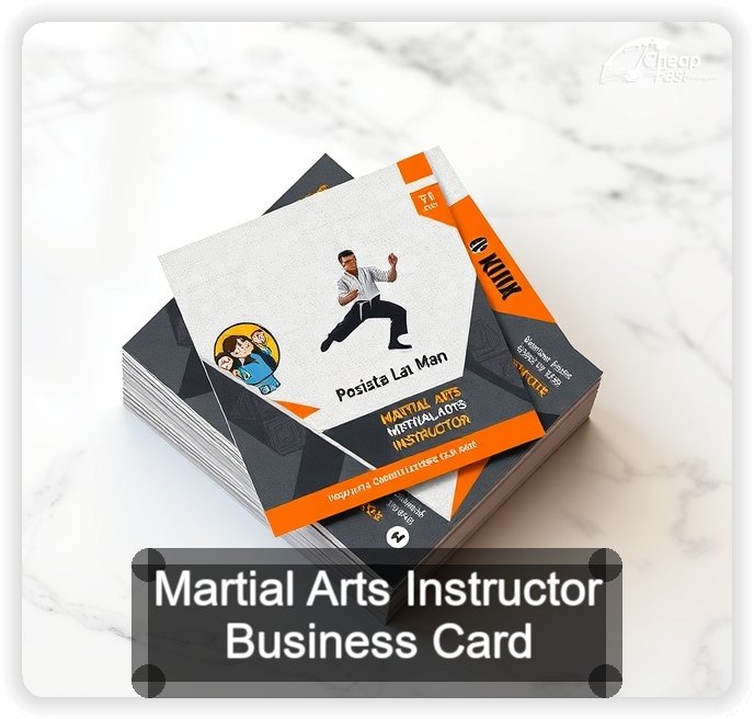 Martial Arts Instructor business card design sample