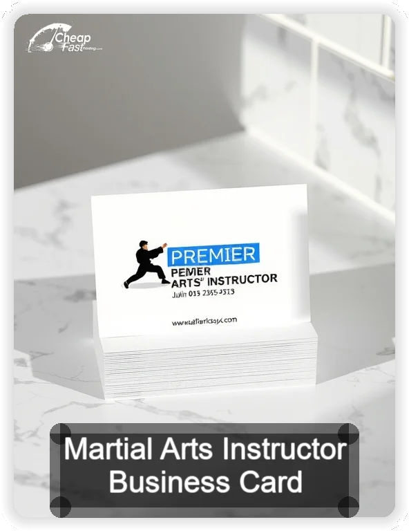 Martial Arts Instructor business card design sample
