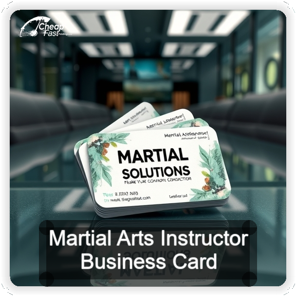 Martial Arts Instructor business card design sample