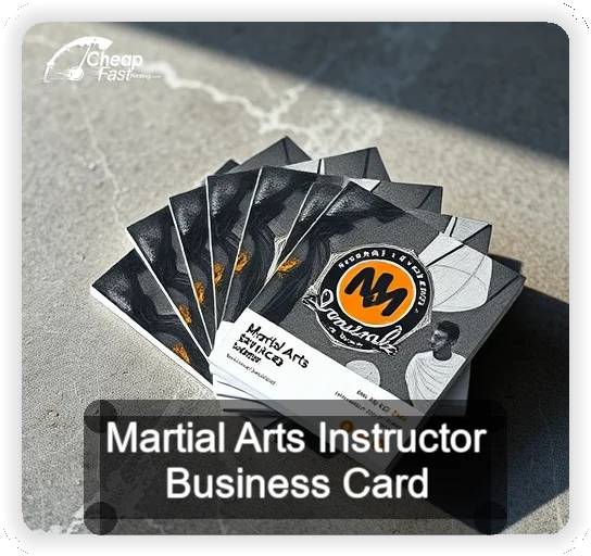Martial Arts Instructor business card design sample