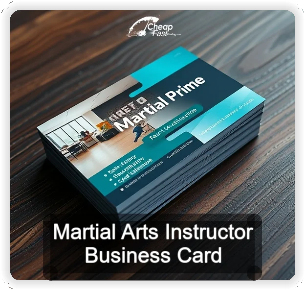 Martial Arts Instructor business card design sample