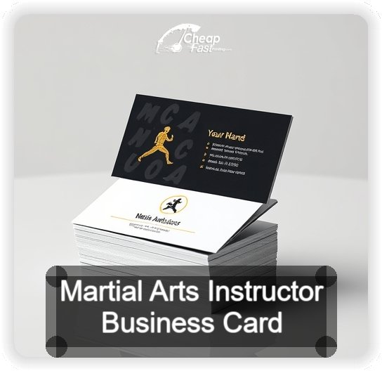 Martial Arts Instructor business card design sample