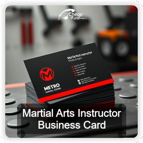 Martial Arts Instructor business card design sample
