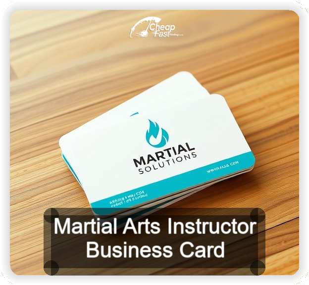 Martial Arts Instructor business card design sample