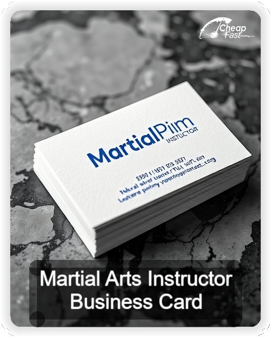 Martial Arts Instructor business card design sample