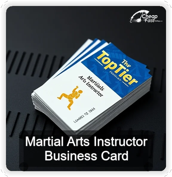 Martial Arts Instructor business card design sample
