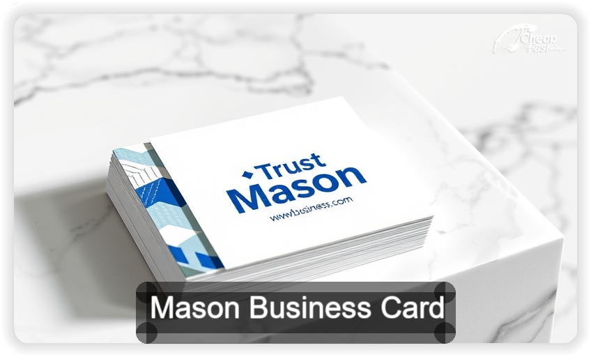 Mason business card design sample