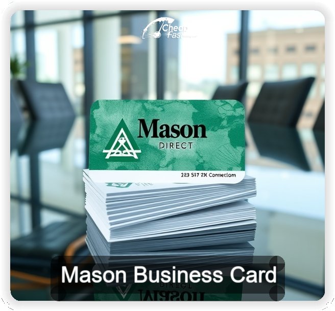 Mason business card design sample