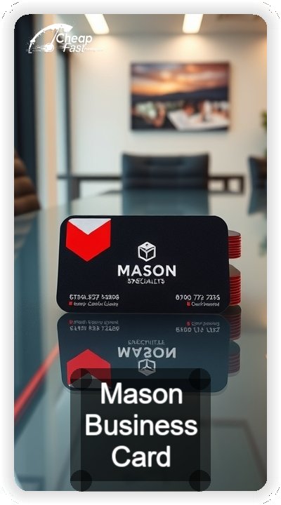 Mason business card design sample